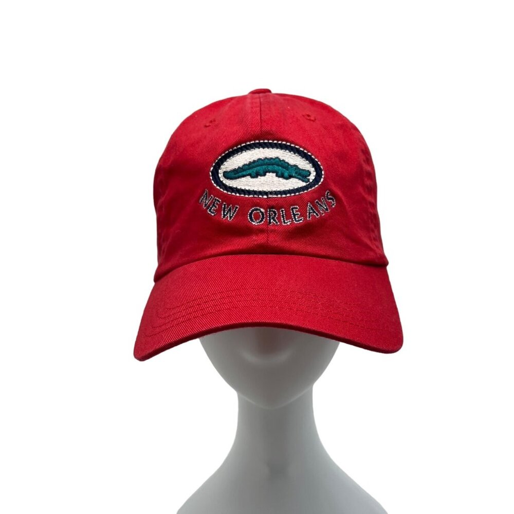 Ouray Men's Red New Orleans Yard Gator Dad  Baseball Cap One Size